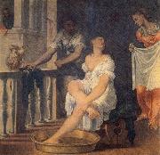 Domenico Brusasorci Bathsheba at Her Bath oil painting reproduction